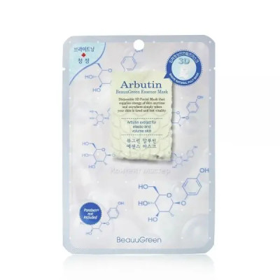 Фото Маска тканевая BeauuGreen 3D арбутин Маска тканевая BeauuGreen 3D арбутин фото
