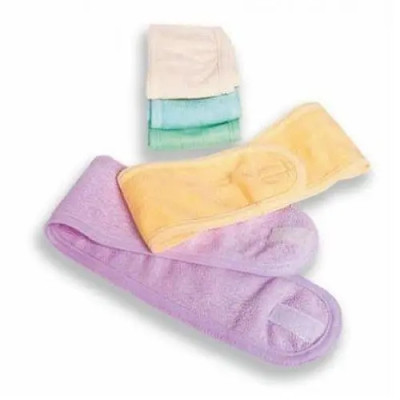 Повязка махровая на липучке для волос 1 шт  фото