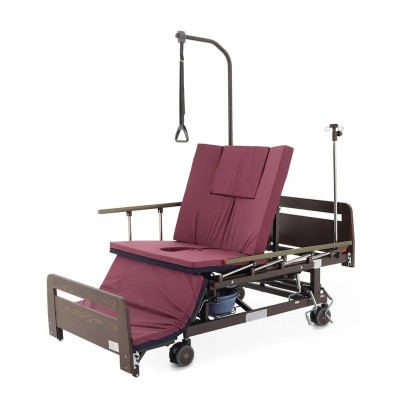 Кровать механическая Е-45А с боковым переворачиванием, туалетным устройством и функцией «кардиокресло Med-Mos фото