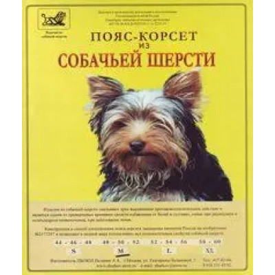 Пояс - корсет из собачьей шерсти.  фото