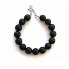 Браслет из шунгита - 12мм/15шт.  фото