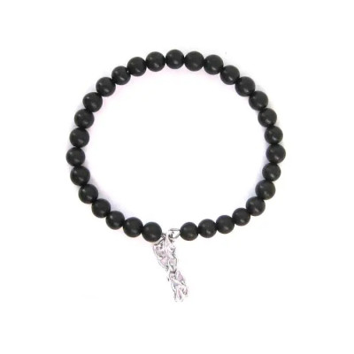 Браслет из шунгита - 6мм/30шт.  фото