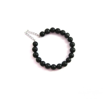 Браслет из шунгита - 9мм/20 шт.  фото