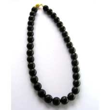 Бусы из шунгита Южная ночь - 12мм / 35шт.  фото