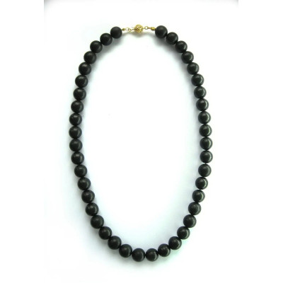 Бусы из шунгита - 12мм / 42шт.  фото