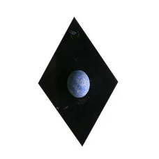 Оберег шунгит и лазурит Ромб  фото