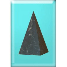 Пирамида высокая из шунгита 3 см, неполированная  фото