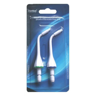 Набор (2 шт) ортодонтальных насадок для ирригаторов Donfeel OR-880/900 — изображение | blagomed.by