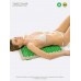 Аппликатор Кузнецова. Тибетский акупунктурный массажный коврик 41х60 см., массажер на мягкой подложке 2 см., зеленый (менее острые иглы). Цвет ткани - "Натуральный лён"