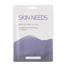 Тканевая увлажняющая маска для лица с коллагеном Skin Needs фото